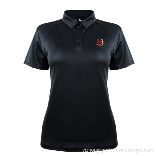 Moisture Wicking Dry Fit Polo Shirt Black